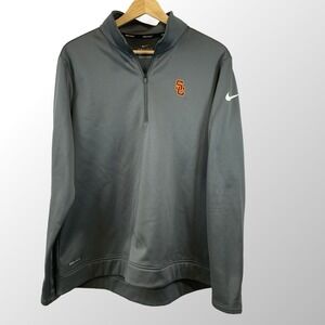 Nike Golf Dri-Fit USC Trojans 1/4 Zip Gray Pullover Womens XL
